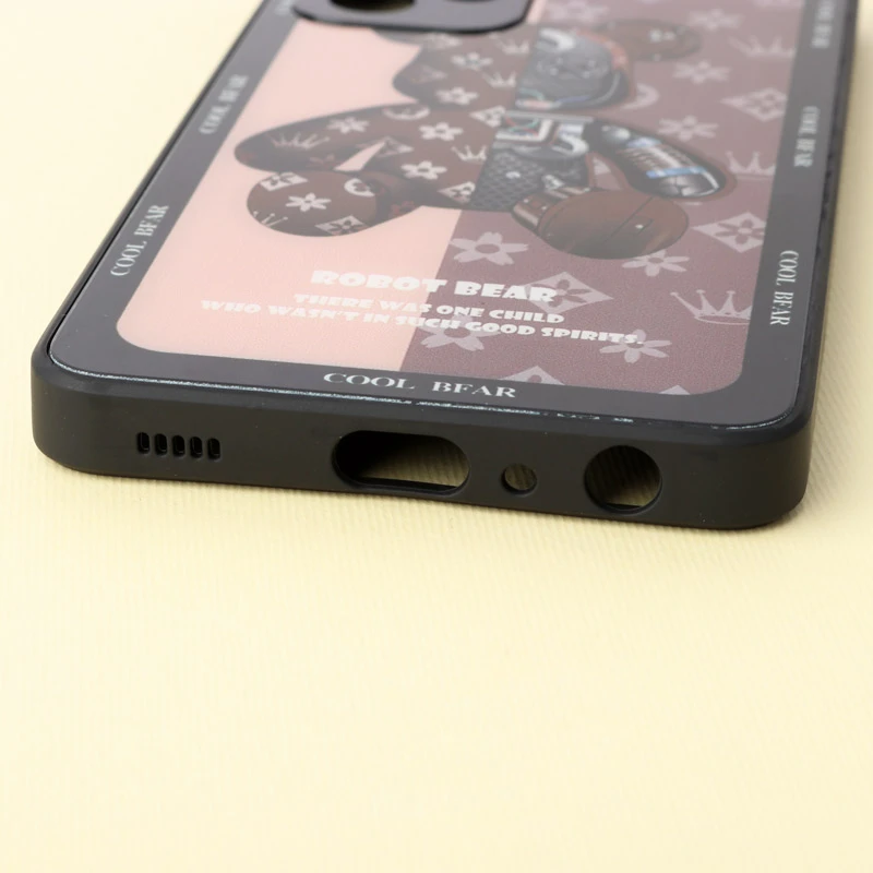 قاب پشت گلسی Robot Bear محافظ لنزدار Samsung Galaxy A52 / A52s