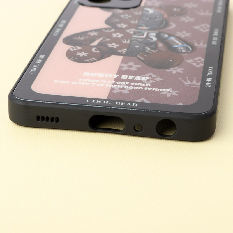 قاب پشت گلسی Robot Bear محافظ لنزدار Samsung Galaxy A52 / A52s