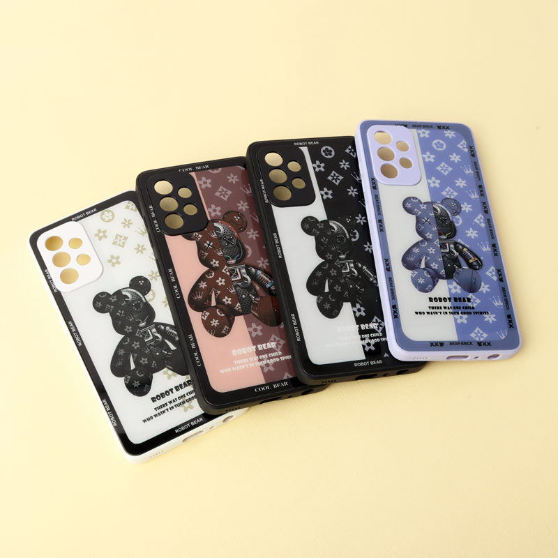 قاب پشت گلسی Robot Bear محافظ لنزدار Samsung Galaxy A52 / A52s