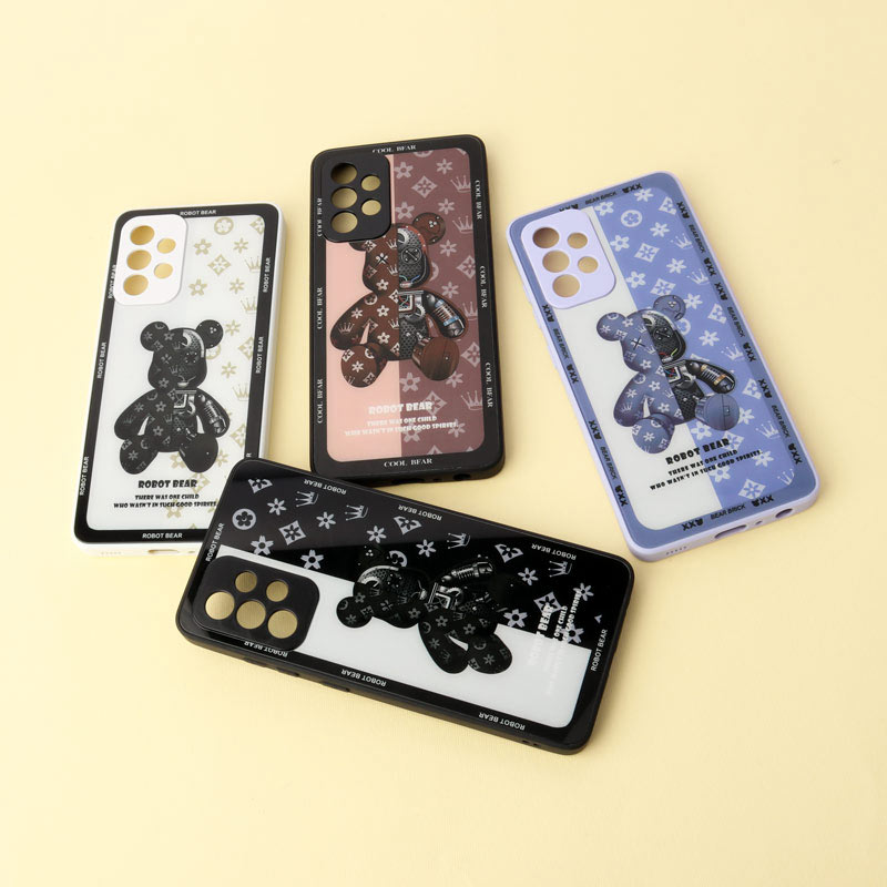 قاب پشت گلسی Robot Bear محافظ لنزدار Samsung Galaxy A52 / A52s