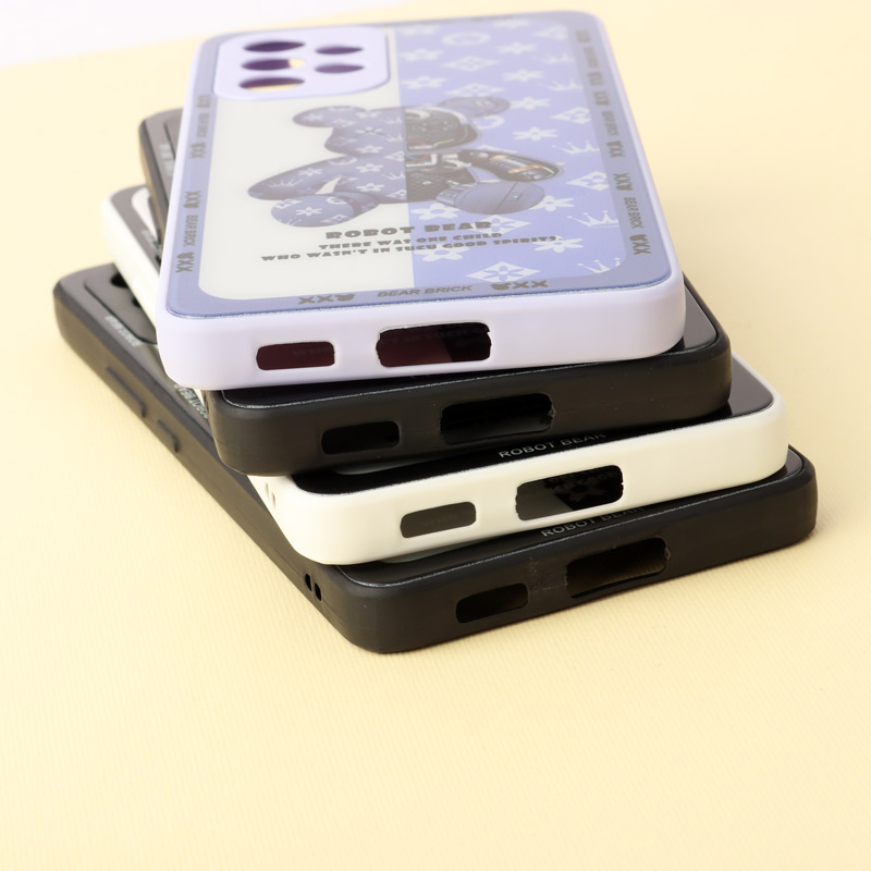 قاب پشت گلسی Robot Bear محافظ لنزدار Samsung Galaxy A53 5G