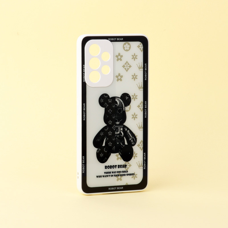قاب پشت گلسی Robot Bear محافظ لنزدار Samsung Galaxy A53 5G