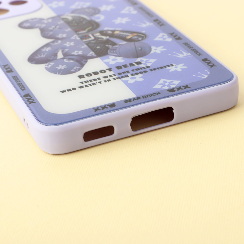 قاب پشت گلسی Robot Bear محافظ لنزدار Samsung Galaxy A53 5G