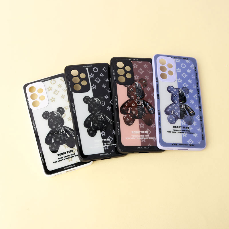 قاب پشت گلسی Robot Bear محافظ لنزدار Samsung Galaxy A53 5G