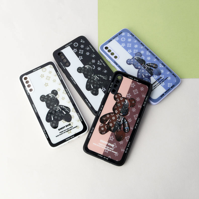 قاب پشت گلسی Robot Bear محافظ لنزدار Samsung Galaxy A70