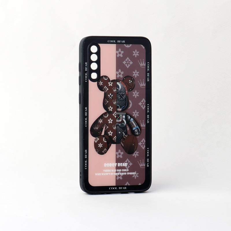 قاب پشت گلسی Robot Bear محافظ لنزدار Samsung Galaxy A70