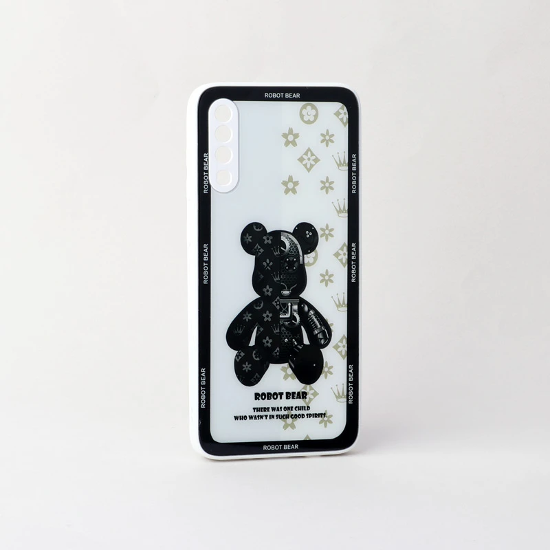 قاب پشت گلسی Robot Bear محافظ لنزدار Samsung Galaxy A70