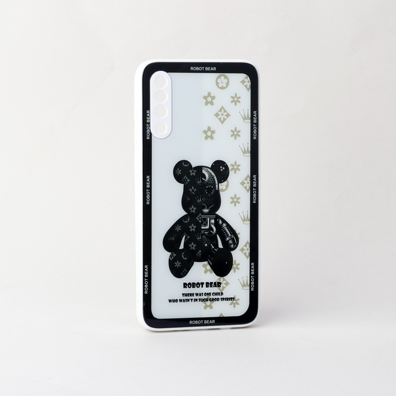 قاب پشت گلسی Robot Bear محافظ لنزدار Samsung Galaxy A70