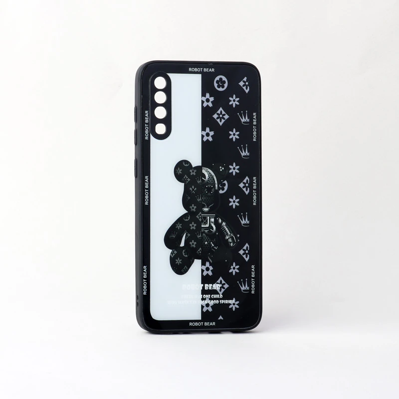 قاب پشت گلسی Robot Bear محافظ لنزدار Samsung Galaxy A70