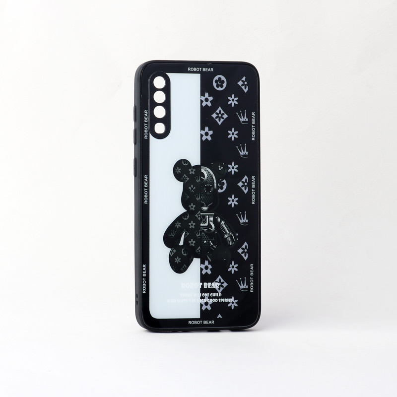 قاب پشت گلسی Robot Bear محافظ لنزدار Samsung Galaxy A70
