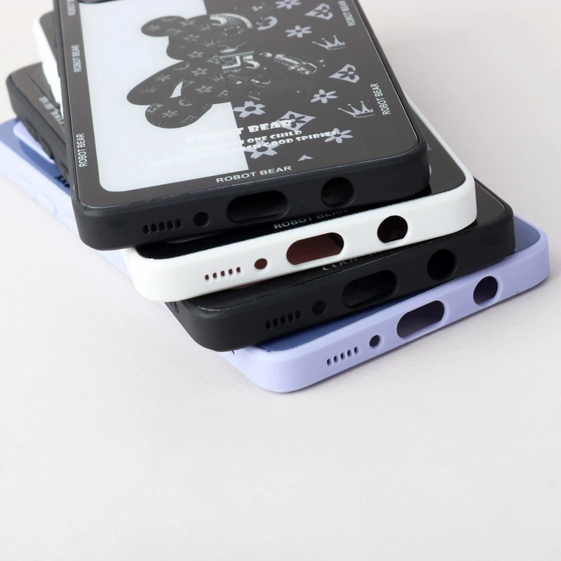 قاب پشت گلسی Robot Bear محافظ لنزدار Samsung Galaxy A71