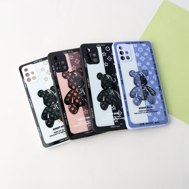 قاب پشت گلسی Robot Bear محافظ لنزدار Samsung Galaxy A71