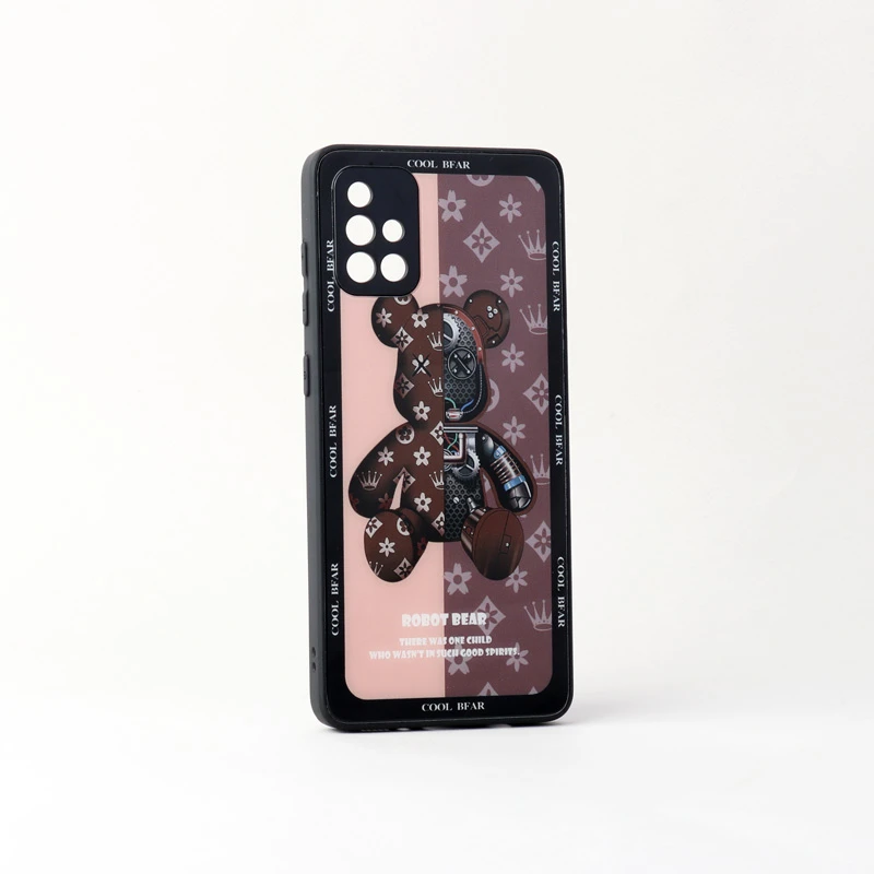 قاب پشت گلسی Robot Bear محافظ لنزدار Samsung Galaxy A71