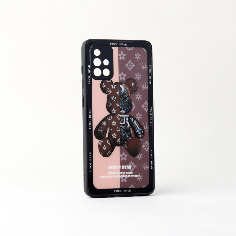 قاب پشت گلسی Robot Bear محافظ لنزدار Samsung Galaxy A71