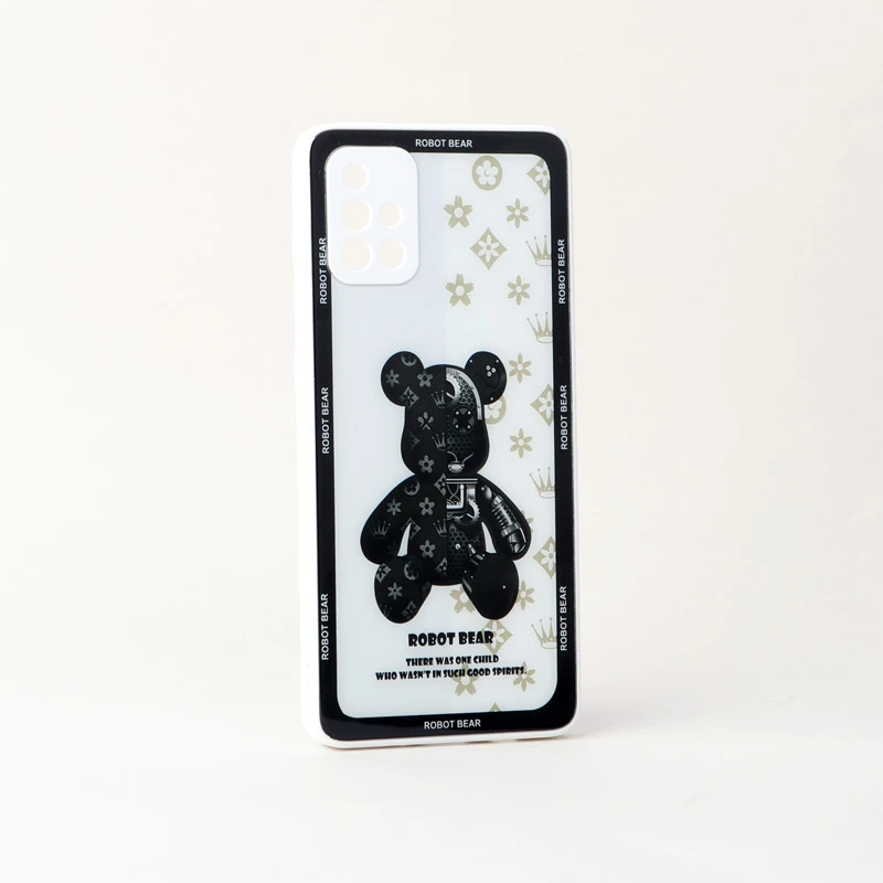 قاب پشت گلسی Robot Bear محافظ لنزدار Samsung Galaxy A71