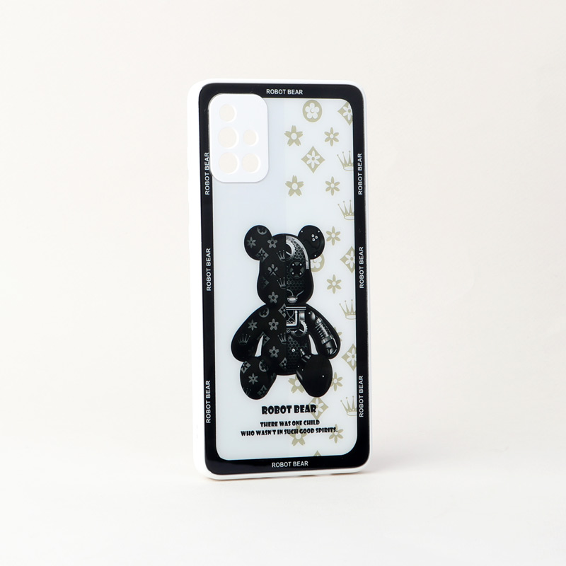 قاب پشت گلسی Robot Bear محافظ لنزدار Samsung Galaxy A71