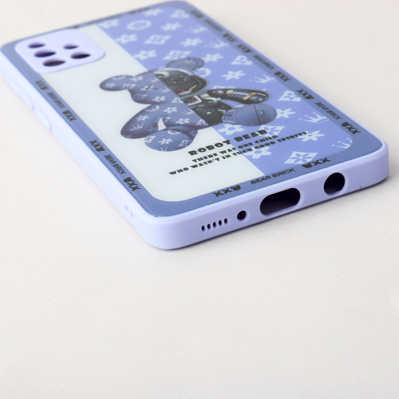قاب پشت گلسی Robot Bear محافظ لنزدار Samsung Galaxy A71