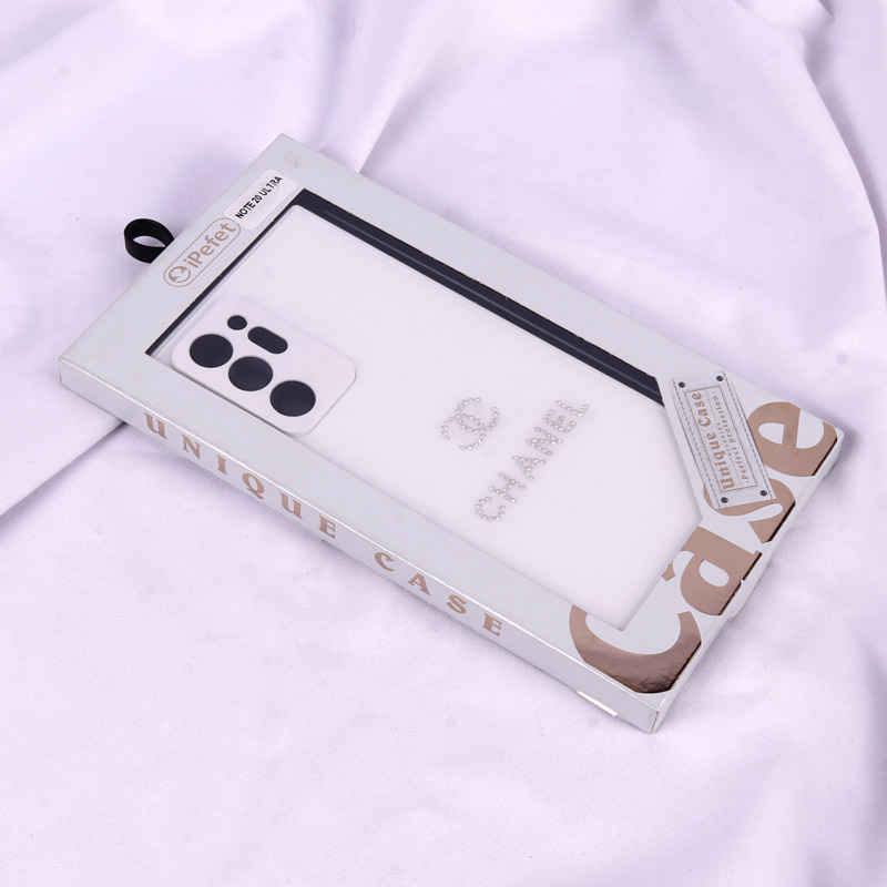 قاب PVD نگین دار Ipefet محافظ لنزدار Samsung Galaxy Note 20 Ultra سفید
