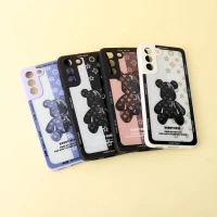 قاب پشت گلسی Robot Bear محافظ لنزدار Samsung Galaxy S21 FE 5G