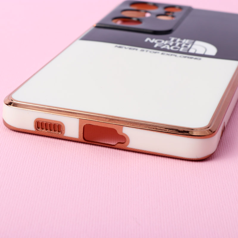 قاب دو رنگ سفید مشکی My Case محافظ لنزدار Samsung Galaxy S21 Ultra