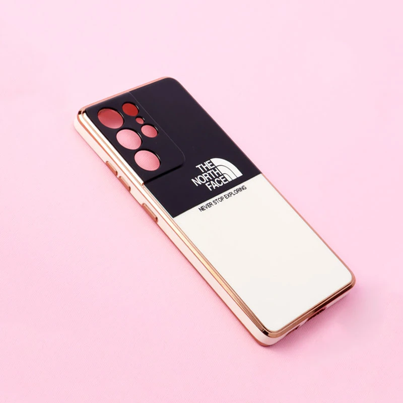 قاب دو رنگ سفید مشکی My Case محافظ لنزدار Samsung Galaxy S21 Ultra