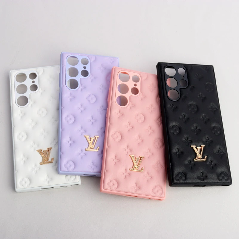 قاب پافر چرمی LV محافظ لنزدار Samsung Galaxy S22 Ultra
