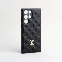 قاب پافر چرمی LV محافظ لنزدار Samsung Galaxy S22 Ultra