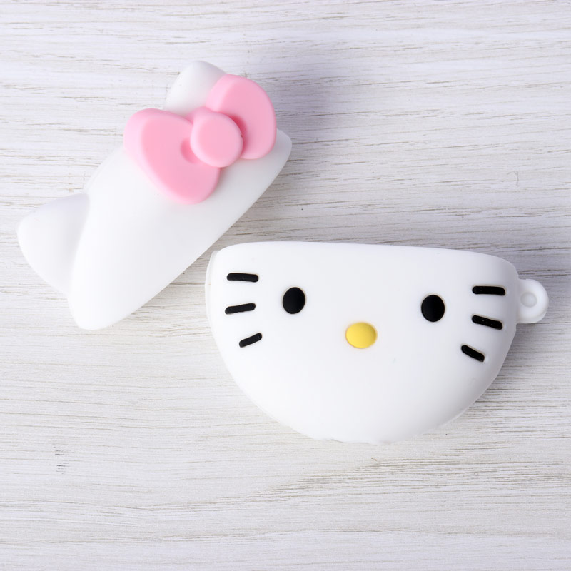محافظ  AirPods Pro سیلیکونی طرح کیتی صورتی
