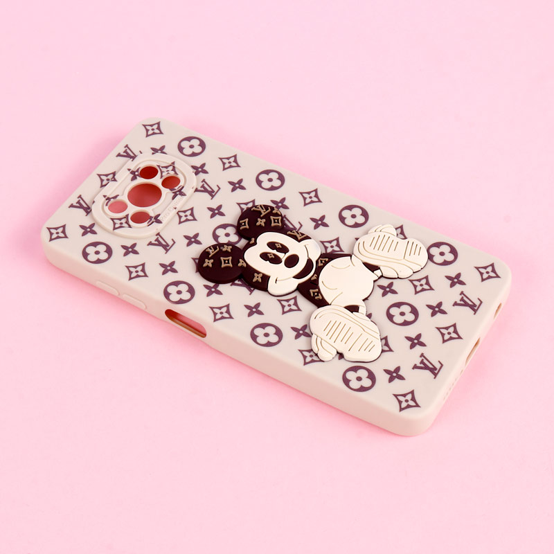 قاب میکی موس برجسته LV محافظ لنزدار Xiaomi Poco X3