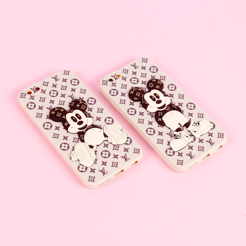 قاب میکی موس برجسته LV محافظ لنزدار iPhone 6 / 6s