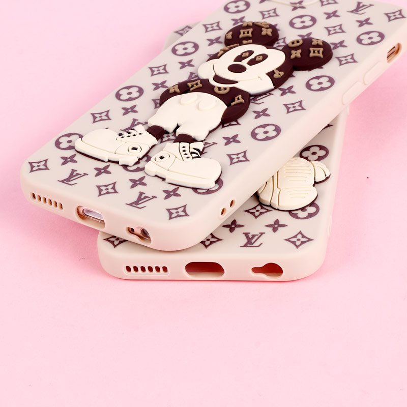 قاب میکی موس برجسته LV محافظ لنزدار iPhone 6 / 6s