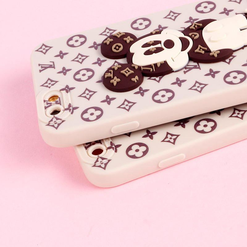 قاب میکی موس برجسته LV محافظ لنزدار iPhone 6 / 6s