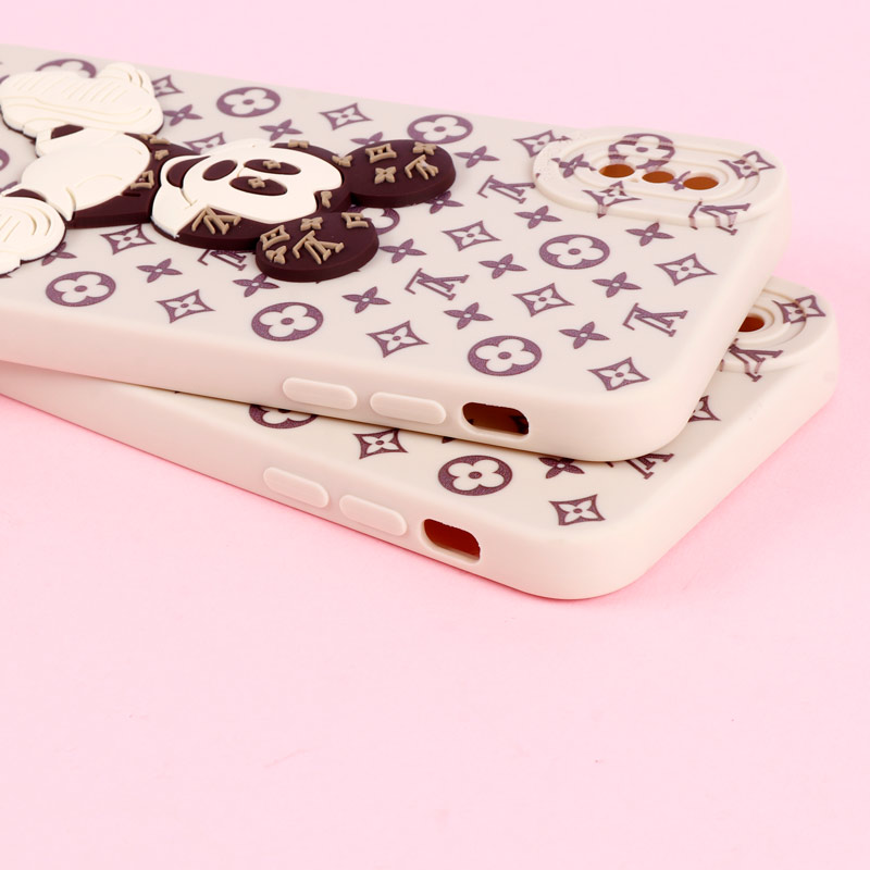 قاب میکی موس برجسته LV محافظ لنزدار iPhone X
