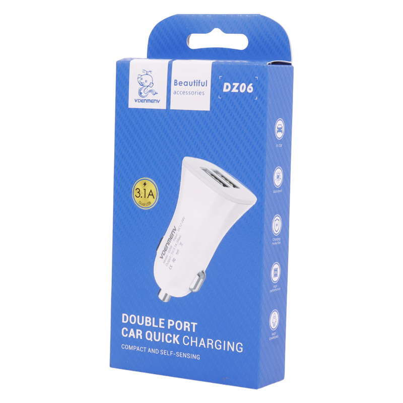 شارژر فندکی فست شارژ Vdenmenv DZ06 3.1A 15.5W