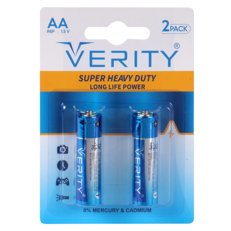 باتری دوتایی قلمی وریتی Super Heavy Duty R6P