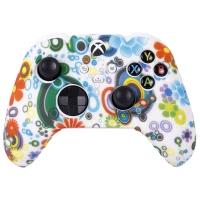 روکش دسته بازی Xbox X/S طرح گل رنگی زمینه سفید