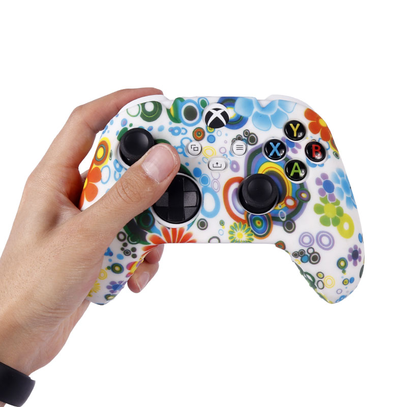 روکش دسته بازی Xbox X/S طرح گل رنگی زمینه سفید
