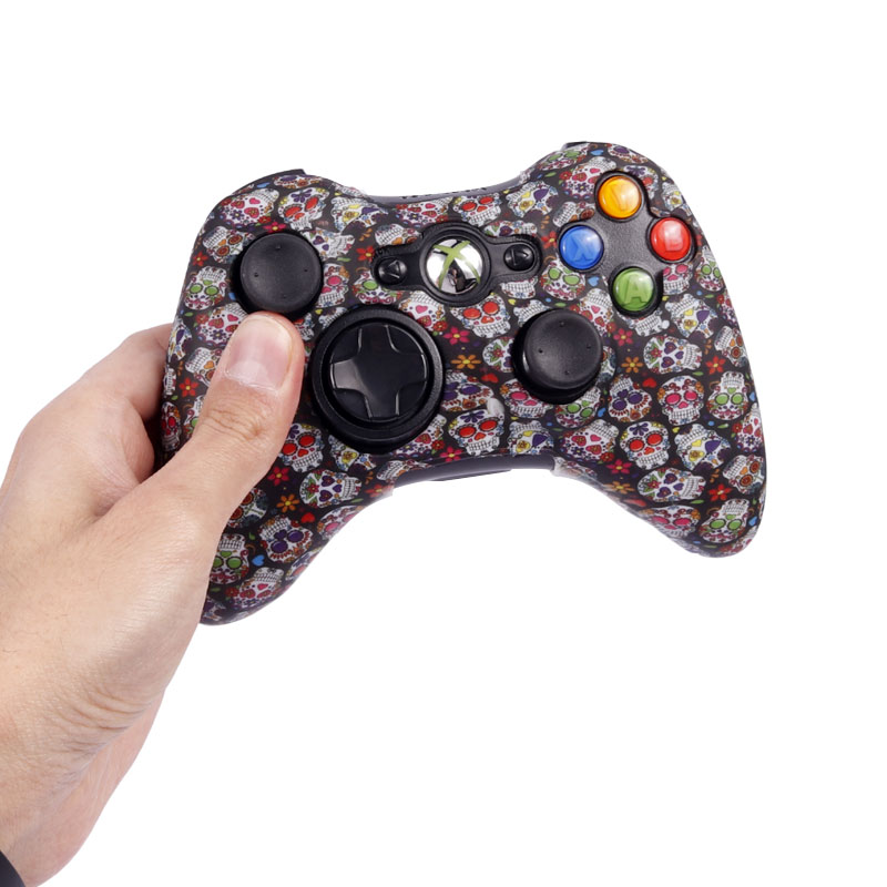 روکش دسته بازی Xbox 360 طرح اسکلت و گل ریز