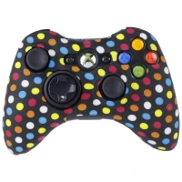 روکش دسته بازی Xbox 360 طرح دایره های رنگی زمینه مشکی