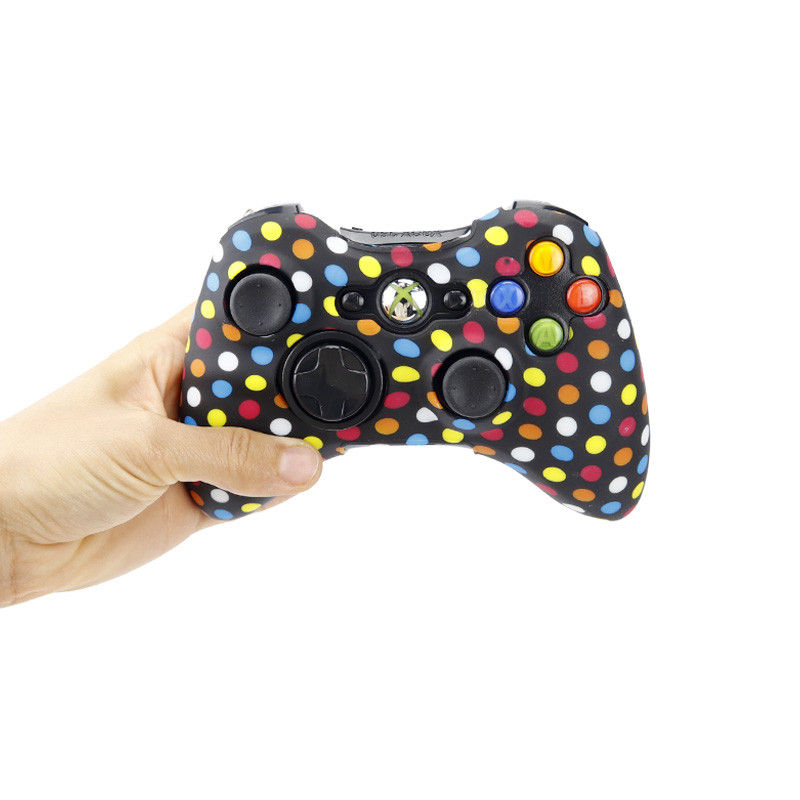 روکش دسته بازی Xbox 360 طرح دایره های رنگی زمینه مشکی