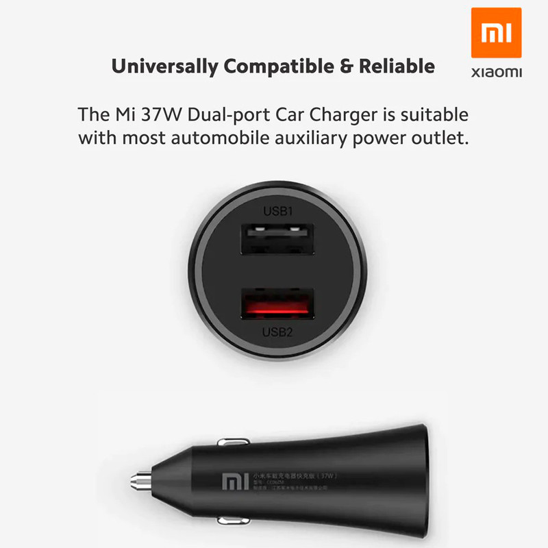 شارژر فندکی فست شارژ Xiaomi CC06ZM 3A 37W