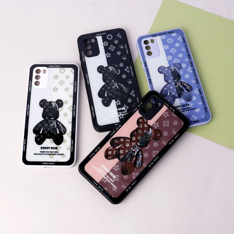 قاب پشت گلسی Robot Bear محافظ لنزدار Xiaomi Poco M3