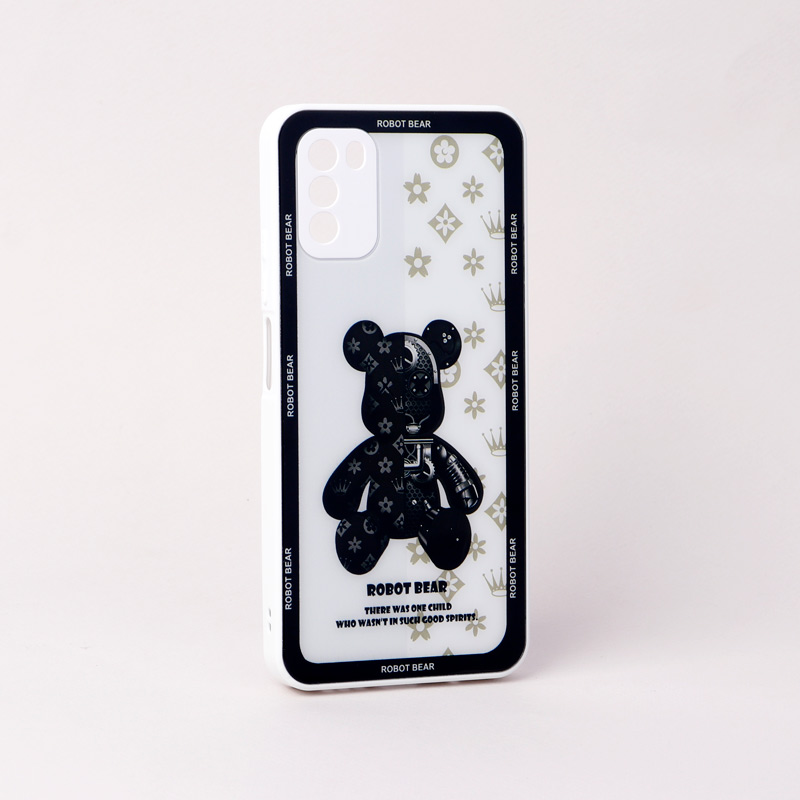 قاب پشت گلسی Robot Bear محافظ لنزدار Xiaomi Poco M3