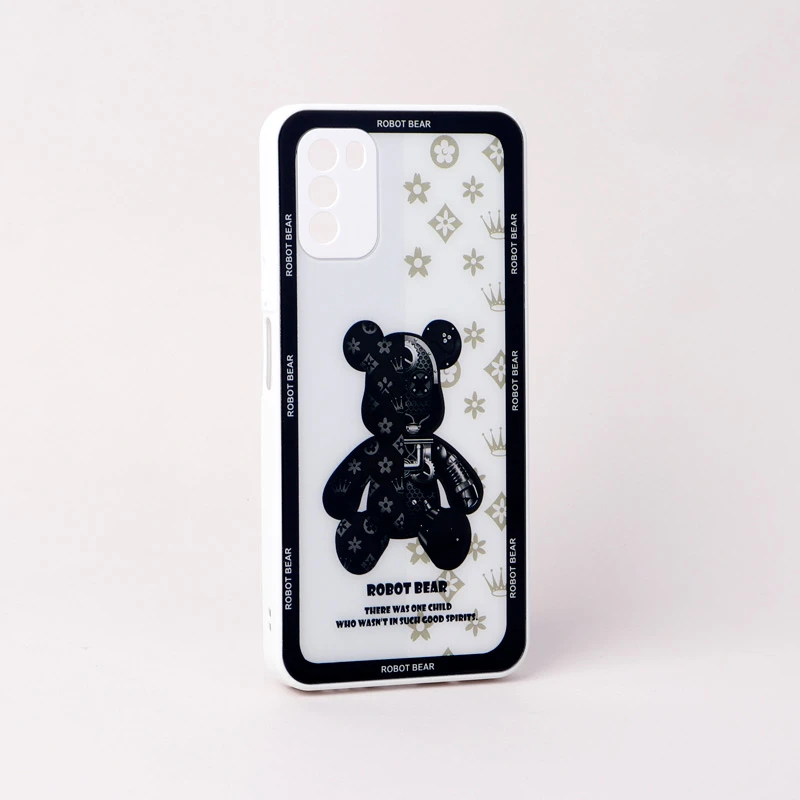 قاب پشت گلسی Robot Bear محافظ لنزدار Xiaomi Poco M3