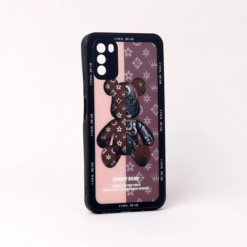 قاب پشت گلسی Robot Bear محافظ لنزدار Xiaomi Poco M3