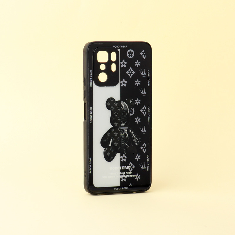 قاب پشت گلسی Robot Bear محافظ لنزدار Xiaomi Poco X3 GT