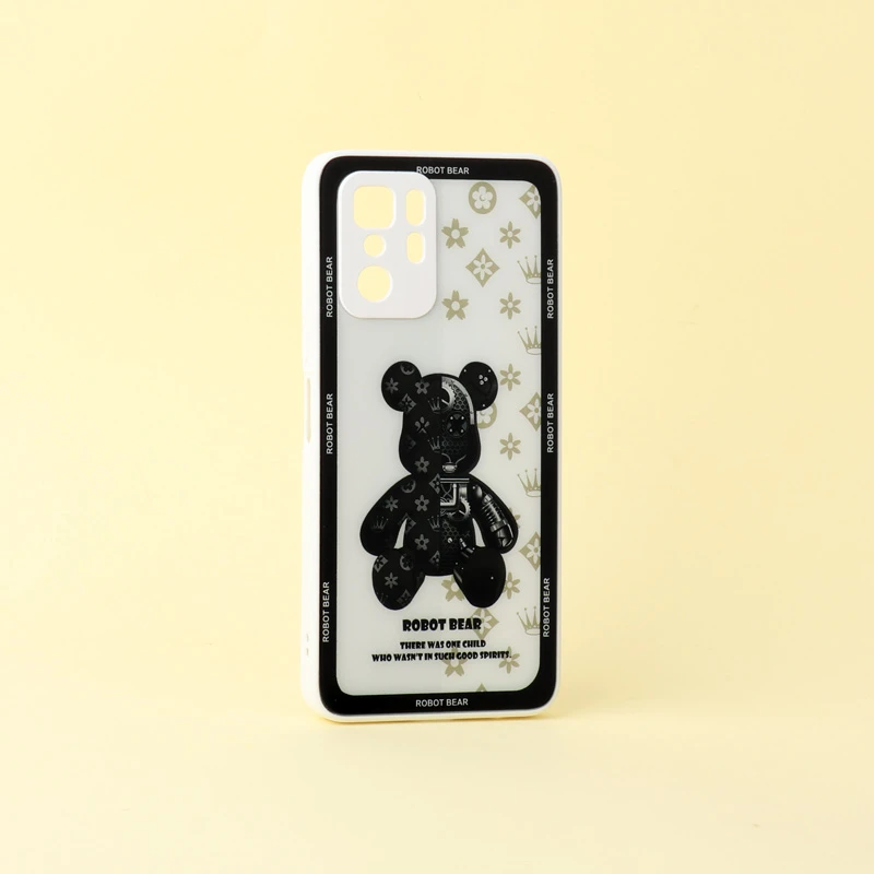 قاب پشت گلسی Robot Bear محافظ لنزدار Xiaomi Poco X3 GT