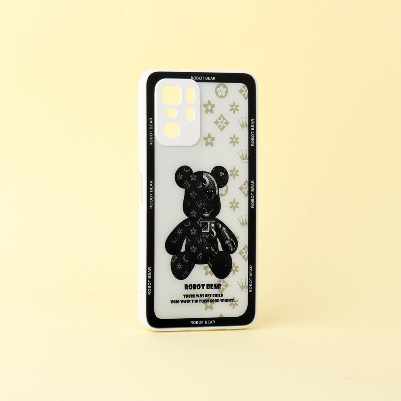 قاب پشت گلسی Robot Bear محافظ لنزدار Xiaomi Poco X3 GT