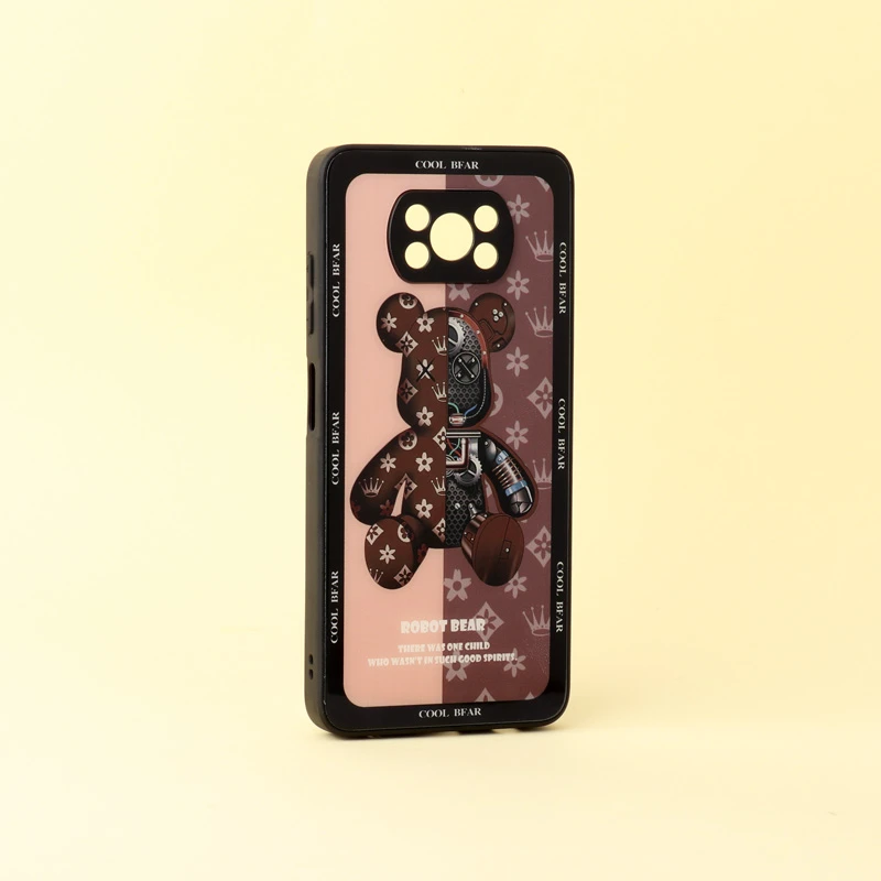 قاب پشت گلسی Robot Bear محافظ لنزدار Xiaomi Poco X3