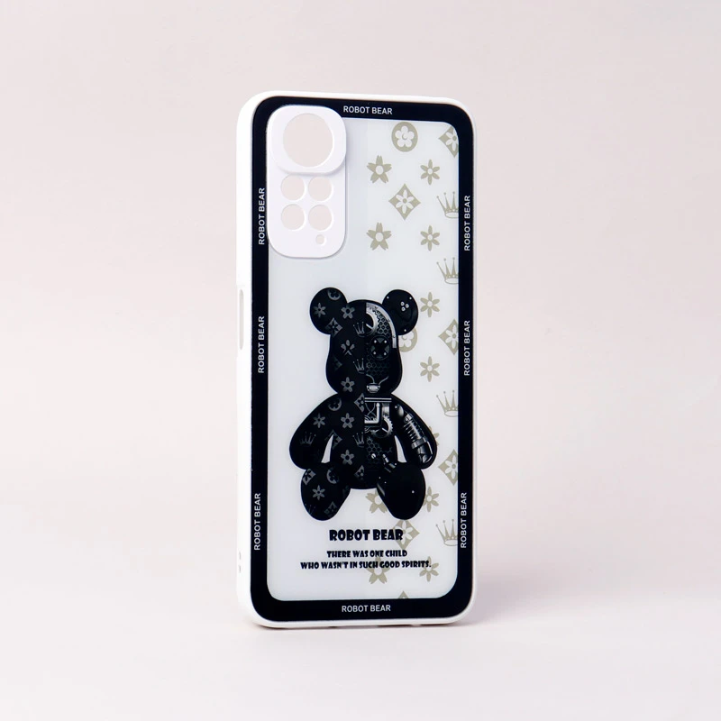قاب پشت گلسی Robot Bear محافظ لنزدار Xiaomi Redmi Note 11 / 11s
